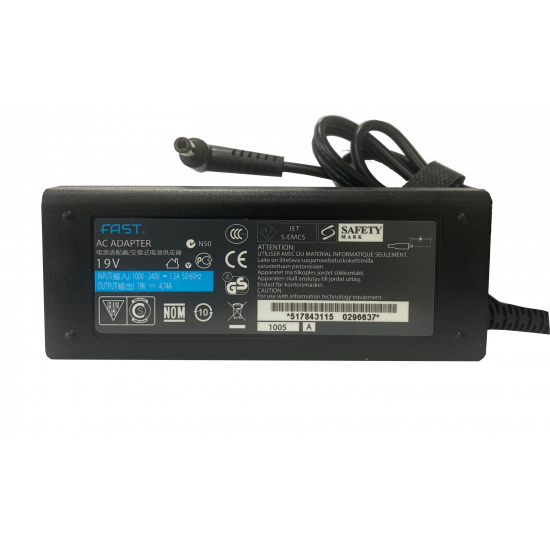 Fast 19V 4.74A 90W Standart Uçlu Laptop Adaptörü - (5.5mm*2.5 mm)
