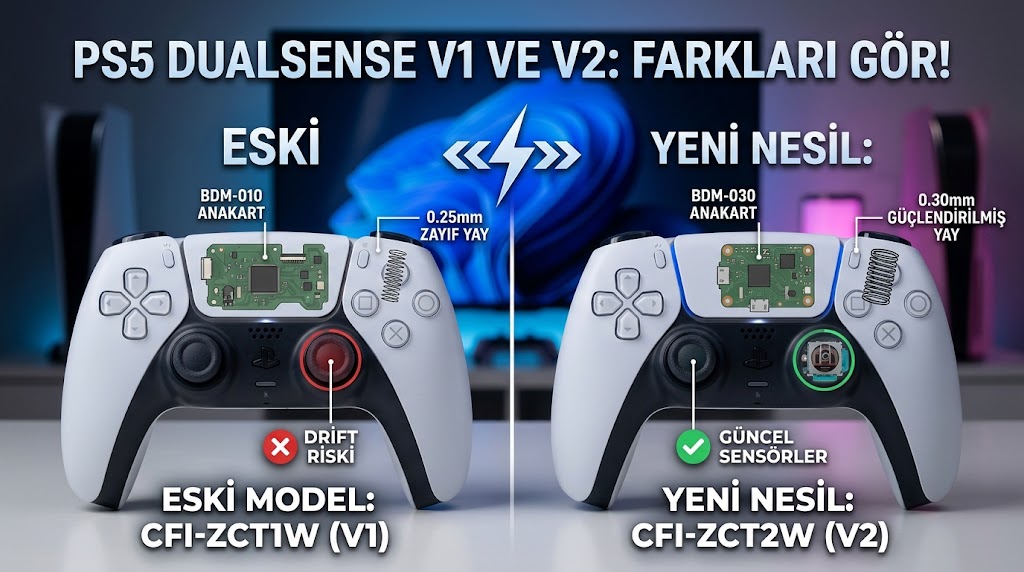 Ps5 Oyun Kolları Arasındaki Farklar (CFI-ZCT1W vs CFI-ZCT2W)